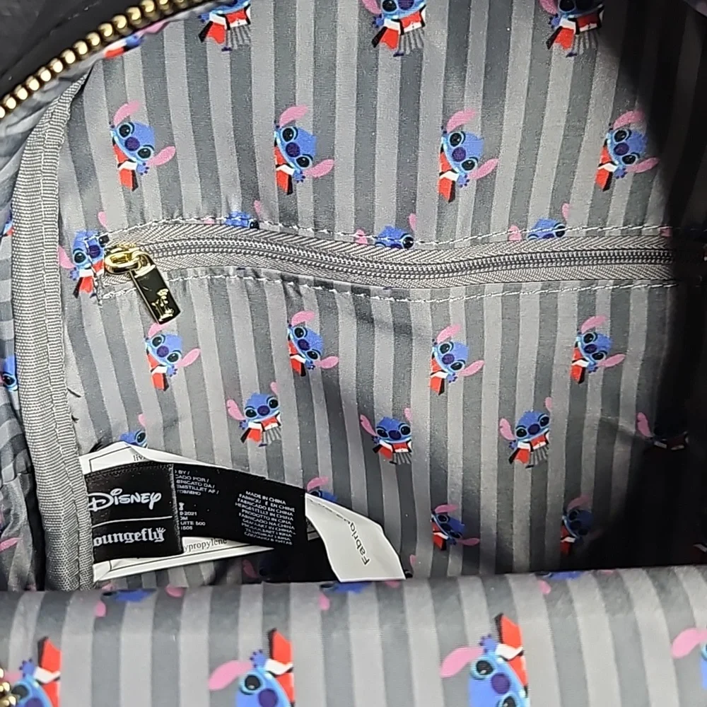 LOUNGEFLY VAMPIRE STITCH BOWTIE MINI BACKPACK NWT